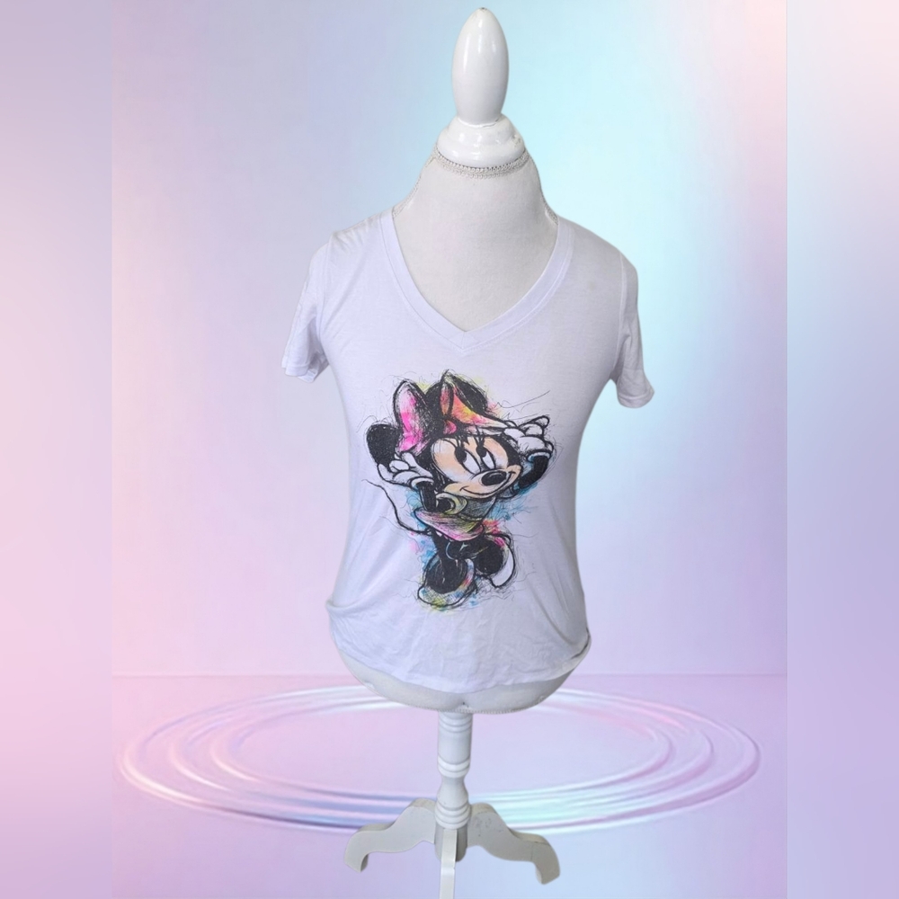 White Womens Disney Character Shirt Sz Xs